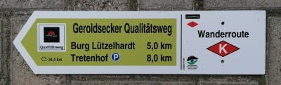 Qualitätsweg Schild