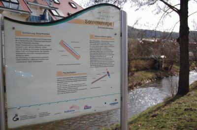 Schautafel Energielehrpfad an der Schutter